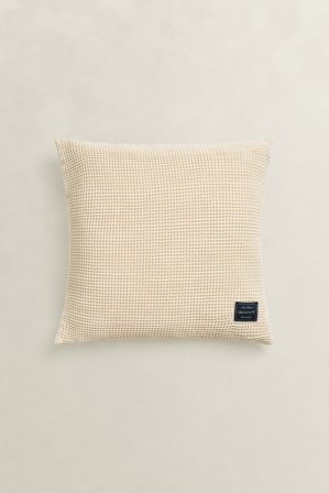 GANT Wohnaccessoires Waffle Textured Kissenhülle aus Baumwolle (50x50) Beige