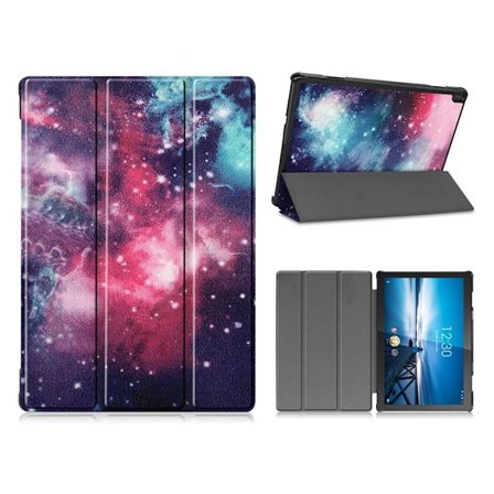 Lenovo Tab M10 FHD REL viileä kuvio nahkainen läppäkotelo - Tähtitaivas