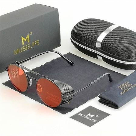 Retro Round Metal Sunglasses, Steampunk Men, Women, Glasses Uv Protection
