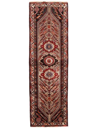 Ghashghai Fine Tæppe Håndknyttet 82X260 Løber Mørkerød/Sort Persien/Iran