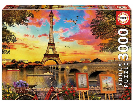 Educa Puslespill 3000 brikker Sunset-in-Paris