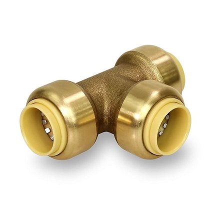 Push Rørlegger T-skjorte Push-to-Connect Rørleggerfittings Messingrør