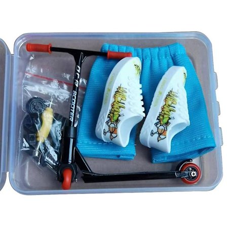 Seostettava Sormiskootterilelusetti Mini-rullalaudat Housujen, Kenkien Ja Työkalujen Lisävarusteilla Sormilauta Leikki Lelulahja Lapsille 6+