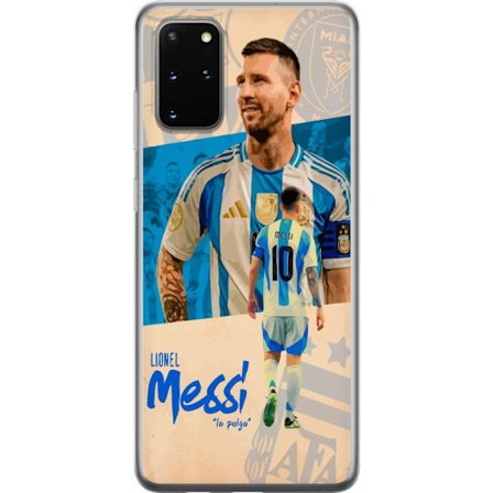 Kompatibel Mobilcover til Samsung Galaxy S20+ Lionel Messi portræt med Argentinas trøje design inspireret af passion for fodbold og verdens bedste s