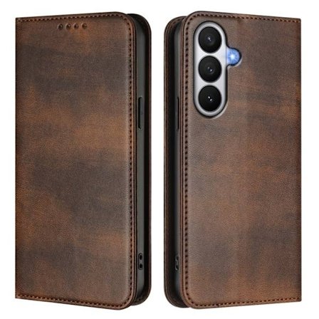 Samsung Galaxy S26 / S26 Pro Plånboksfodral Retro Textur RFID-Skydd - Brun