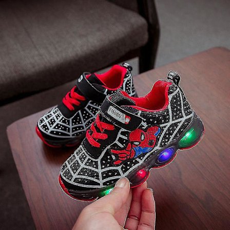 Sportssko for barn Spiderman Kids Led Luminous Sko Z X