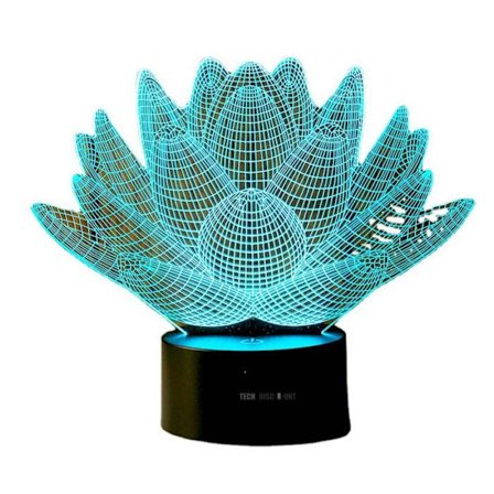 3D-nattlampa - TD - Sju justerbara färger - Akryl - LED - Inomhus