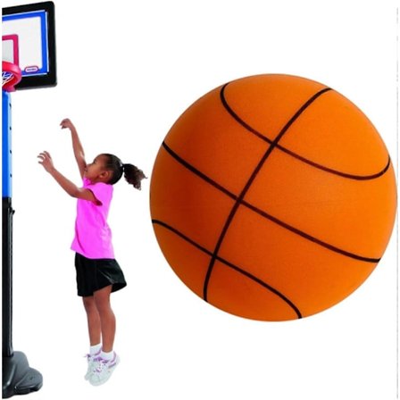 Tyst boll, tyst boll, tyst basketkorg för inomhusbruk, obelagd skumboll med hög densitet, tyst boll med enkelt grepp