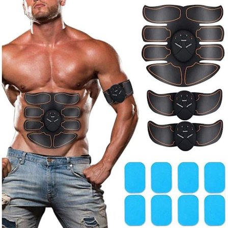 ABS Muskelstimulator, Professionelt Abdominal Toner Bælte - Træningsudstyr til Hjemmet og Kontoret til Core, Arme & Ben - EMS Træningsudstyr