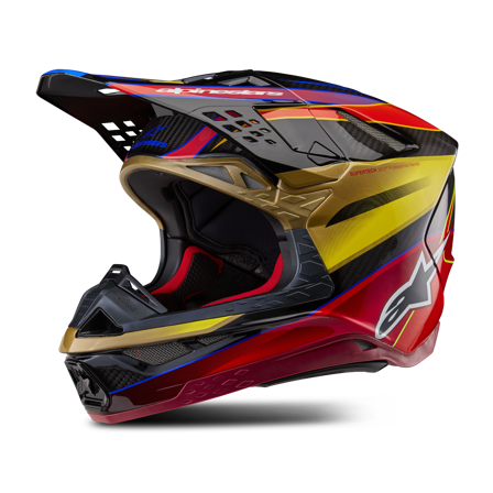 Kask Cross Alpinestars Supertech S-M10 Era Złoty/Żółty/Czerwony S