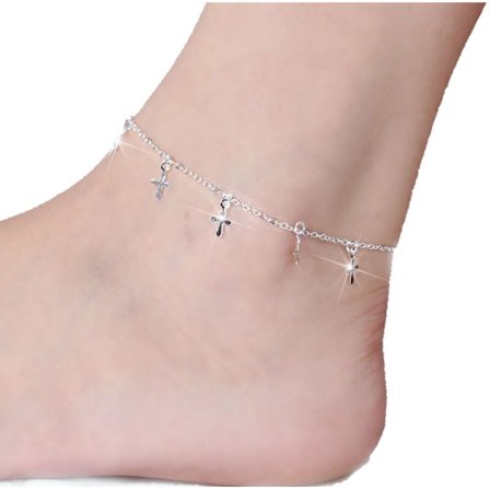 Silverpläterad fot kedja fotlänk armband