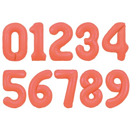 Sifferballong Neon Rosröd 86 cm