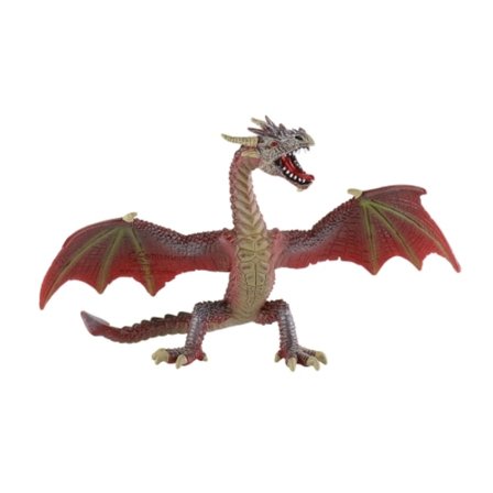 Micki Bullyland WD Figur Disney Djur Dragon Drake Röd Brun Står