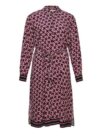 Crv Vis Monogram Mid Shrt Drs Ls Dresses Shirt Dresses Multi/mönstrad Tommy Hilfiger