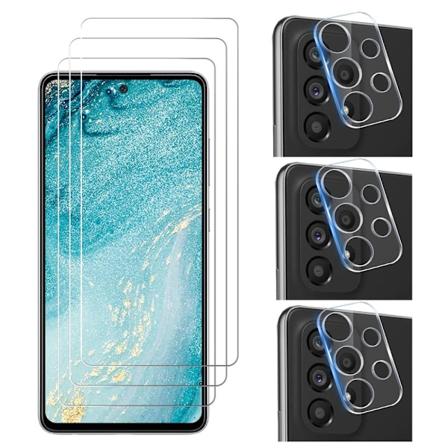 3-PACK Samsung Galaxy A53 Skärmskydd + Kameralinsskydd HD 0,3mm Transparent