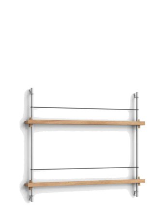 MOEBE Box Set, Magazine Shelving Ms.65.1, Black Shelves, Black Legs (Fsc Mix Credit) - Brown - H:65CM