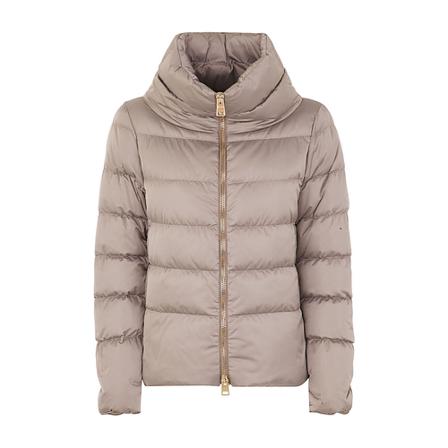Herno, Zip-fastening Padded Coat Beige, Dames, Maat:XS