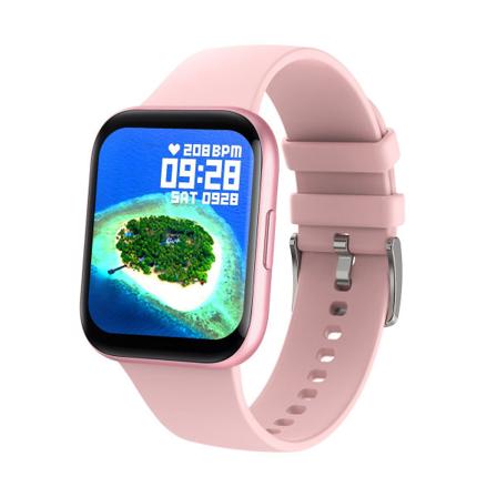 Hjärtfrekvens Sömn Hälsa Övervakning Information Vattentät Sportläge Kontrollerad Av Musik Armband Pink