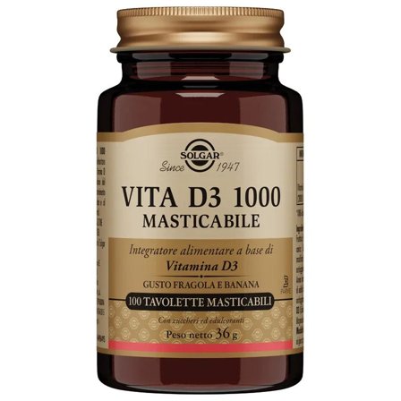 Solgar Vita D3 1000 100 Tavolette Masticabili