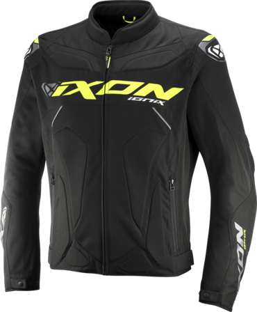 Motorjas Ixon Ionix Zwart/Geel/Grijs S