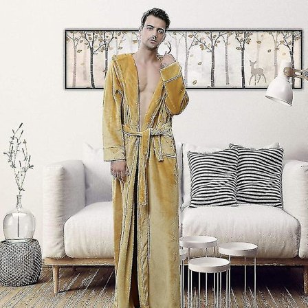 Kvinnor Män Vinter Plus Size Flanellrock Extra lång Huva Varm Morgonrock Lovers Tjock Kimono Badrock Man Morgonrock Robes