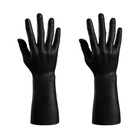 3 kpl vinyyliä jäljittelevä mieskämmenmalli käden muoto renkaiden telineen pidike käden mannekiinin teline kellorenkaan D 2 pcs Length 30cm