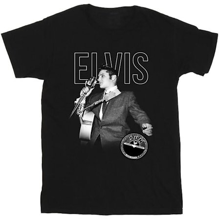 Elvis Herre Logo Portræt T-shirt Voksen S-3xl Txu65