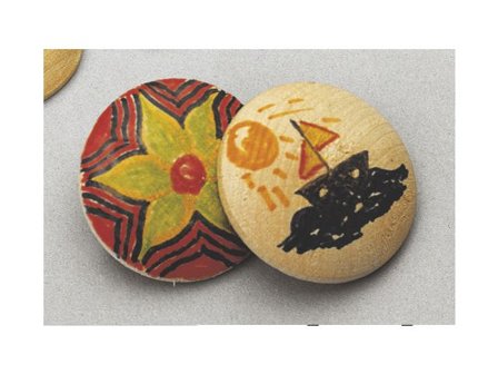 PLAYBOX Träknappar 40mm 100/fp - Lyreco - Skola och förskola - Hobbymaterial - Pyssel - Trä