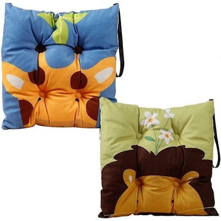 Børnestol Siddepude 2 stk. Sød Tegneserie Giraf Dyr Sjov Fortykket Siddepude til Køkken Terrasse