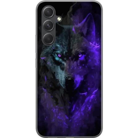 Samsung Galaxy S24 Gennemsigtig cover Ulven Lilla