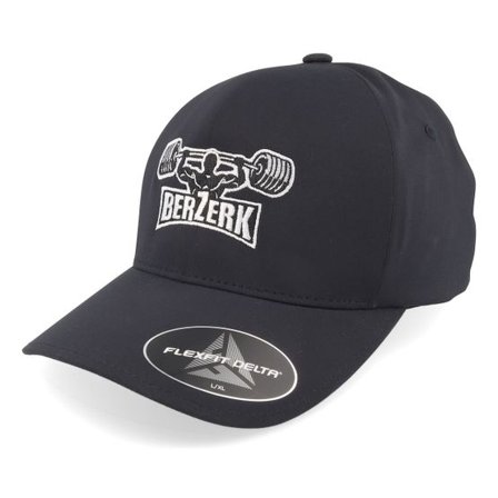 Berzerk - Svart flexfit Keps - Strong Man Military Press Delta Black Flexfit @ Hatstore