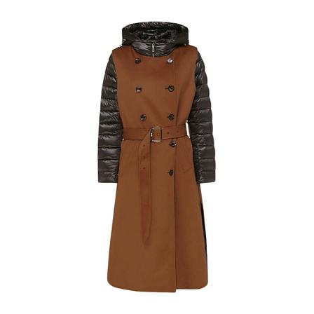 Moorer Belted Coats Brun, Dame Uldfrakker