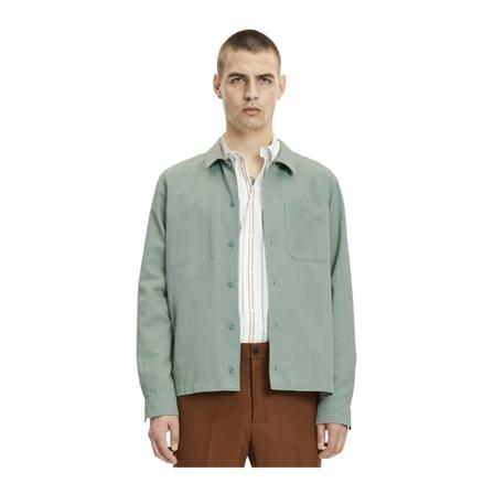 Samsøe Samsøe Ruffo JC Overshirt , Groen , Heren , Maat: L