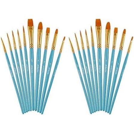 Kunstbørste, sett med 20 malingsbørster og profesjonelle malingsbørster for