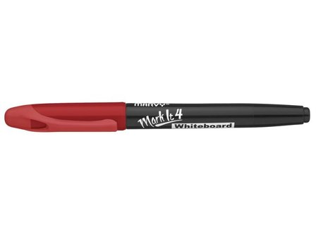 Marvy Whiteboardpenna, MarkIt 4, icke-permanent, alkoholbaserat bläck, 2 mm, mediumspets, röd - Lyreco - Kontorsmaterial - Pennor - Whiteboardpennor -