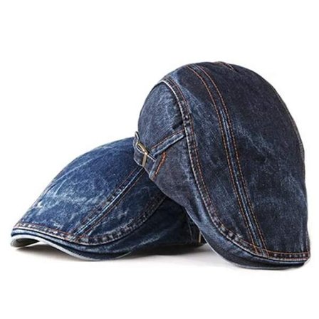 2020 four seasons Denim Solid Newsboy Caps Men Washed Flat Peaked Cap Women Painter Beret Hats 16