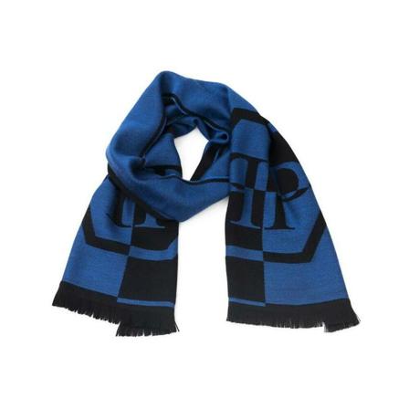 Philipp Plein Blue Wool Scarf , Zwart , unisex , Maat: ONE Size Sjaals