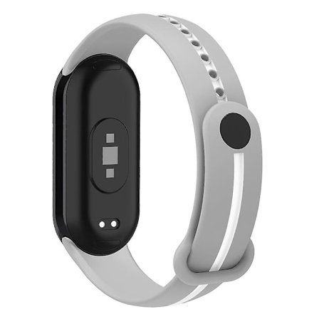 Mjukt silikonarmband för Xiaomi Smart Band 8 Tvåfärgat justerbart armband med spänne/Gult