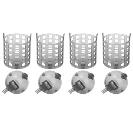 4 st PE Plast Portabel Fiske Matare Bete Bur Tillbehör med Vikt L