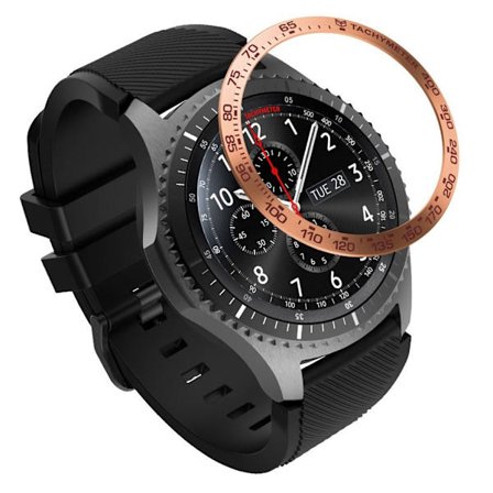 Samsung Gear S3 Frontier klockram i metall - Roséguld / Röd