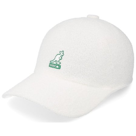 Kangol - White unconstructed Czapka Z Daszkiem - Bermuda Elastic Spacecap White Dad Cap @ Hatstore