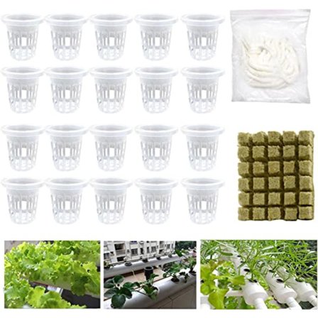 Hydroponisk nettnett - Split Mesh Container Kit for Growing Plant