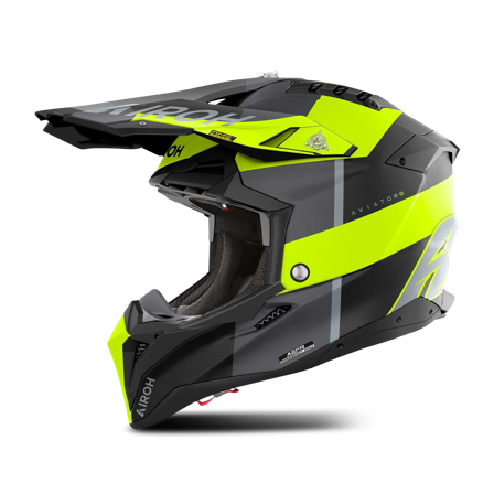 Casco Cross Airoh Aviator 3 Giallo Opaco XL