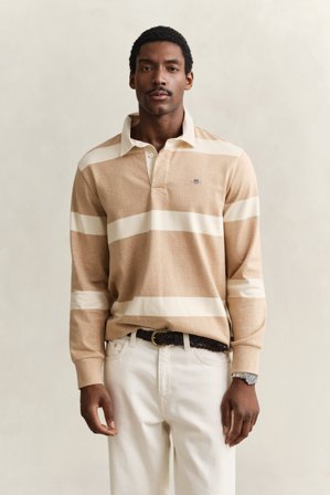 GANT Herren Gestreiftes Rugger (XXL) Khaki