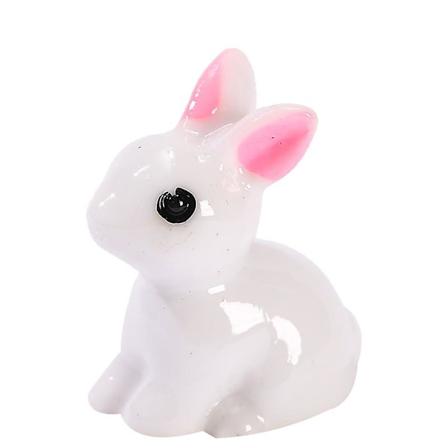 Påskkanin Miniatyr Resin Ornament Set med 10 stycken
