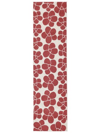 Primavera 80X300 Small Dark Red/Off White Runner Rug