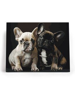 Painting by numbers Bulldog Buddies