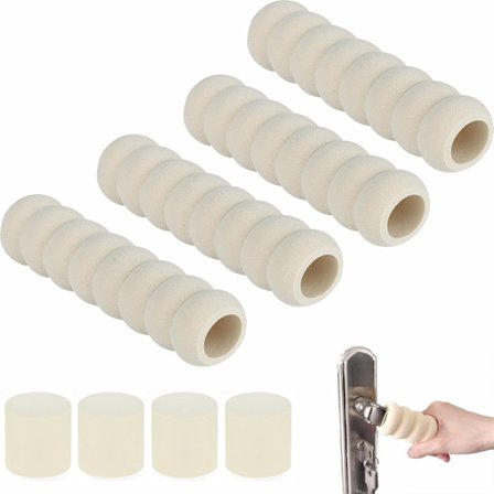 Dörrstopp - 4-pack - Väggskydd - Dörrhandtagsskydd - Dörrhandtagsdämpare (vit)