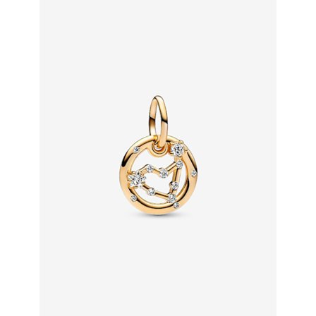 Pandora - Capricorn Zodiac Dangle Charm - 14k gullbelegg
