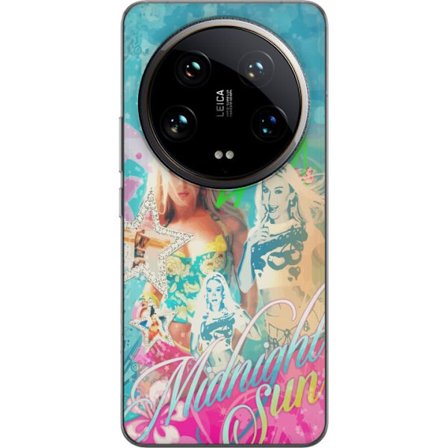 Kompatibelt Mobildeksel til Xiaomi 14 Ultra Eventyrverden med Steve, Creeper og dyr i fargerik blokkgrafikk